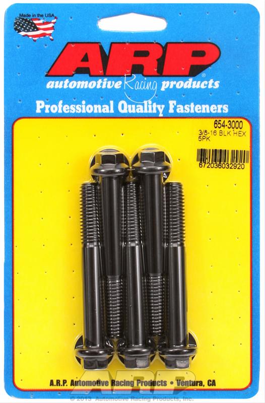 ARP 3/8 in.-16 RH Thread, 3.000 in Hex Head Bolts - Set of 5 thumbnail 2