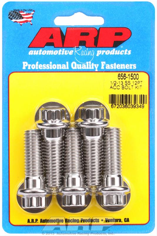 ARP S/S Bolt Kit - 12pt (5) 1/2-13 x 1.500 ARP S/S Bolt Kit - 12pt (5) 1/2-13 x 1.500