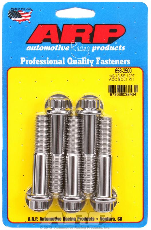 ARP S/S Bolt Kit - 12pt (5) 7/16-14 x 2.500 ARP S/S Bolt Kit - 12pt (5) 7/16-14 x 2.500