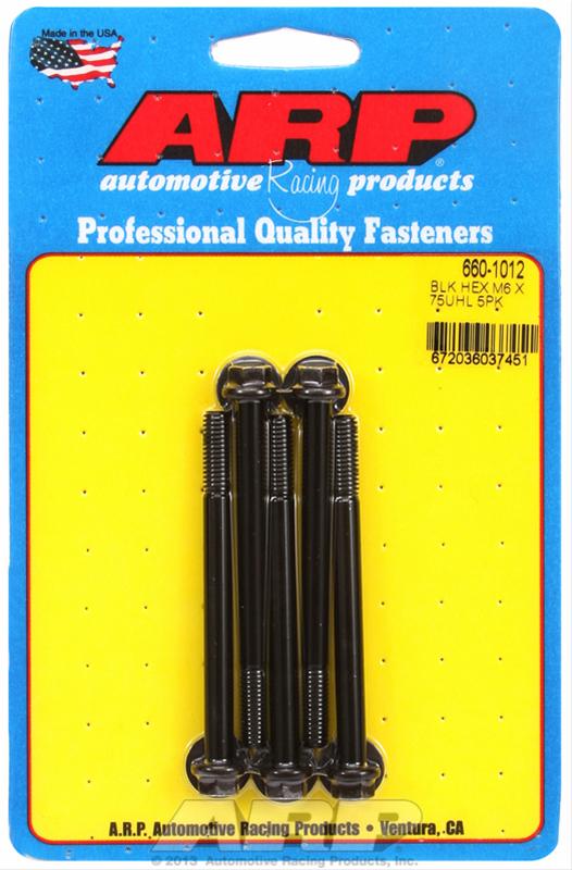 ARP M6 X 1.00 X 75 Hex Black Oxide Bolts thumbnail 2