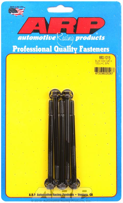 ARP M6 x 1.00 x 100 Hex Black Oxide Bolts (5/pkg) thumbnail 2