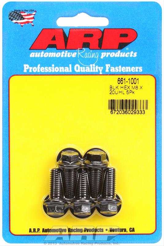 ARP M8 x 1.25 x 20 Black Oxide Hex Bolts (5/pkg) thumbnail 2
