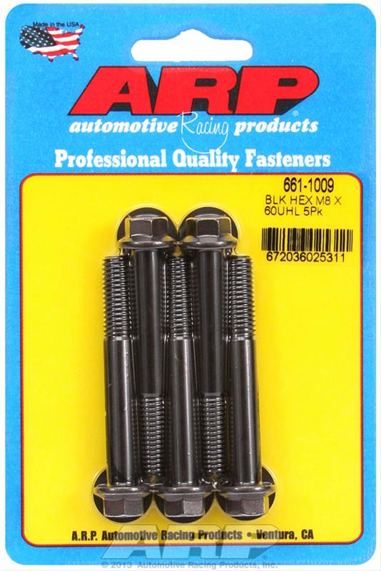 ARP M8 x 1.25 x 60 Black Oxide Hex Bolts (5/pkg) thumbnail 2