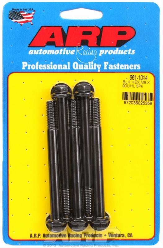 ARP M8 X 1.25 X 90 Hex Black Oxide Bolts thumbnail 2
