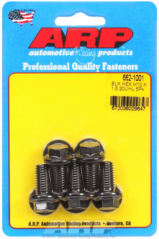 ARP M10 x 1.50 x 20 Hex Black Oxide Bolts (5/pkg) thumbnail 2