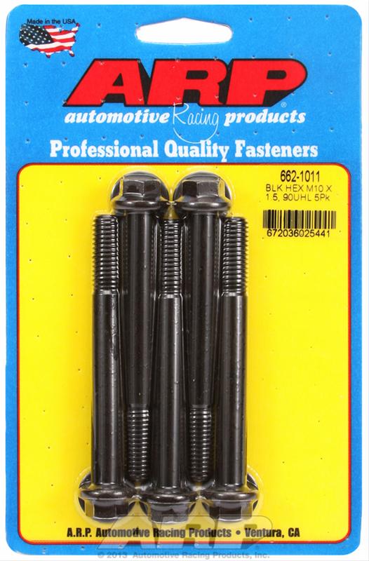 ARP M10 x 1.50 x 90 Hex Black Oxide Bolts (5/pkg) thumbnail 2