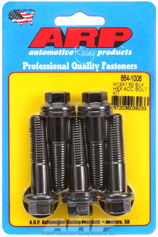 ARP M12 x 1.50 x 50 Black Oxide Hex Bolts (5/pkg) thumbnail 2
