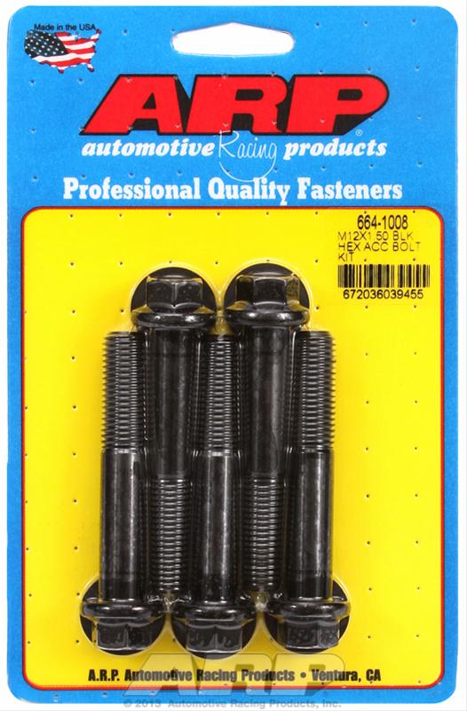 ARP M12 x 1.5 x 70 Hex Black Oxide Bolts (5/pkg) thumbnail 2