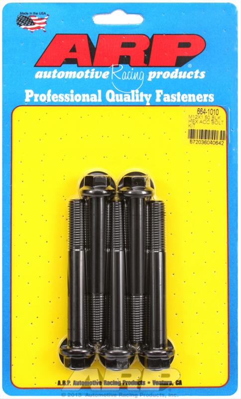 ARP M12 x 1.50 x 90 hex black oxide bolts thumbnail 2