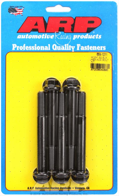ARP M12 x 1.50 x 100 Hex Black Oxide Bolts (5/pkg) thumbnail 2