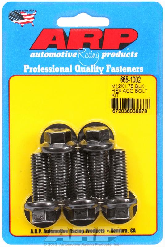 ARP M12 x 1.75 x 30 hex black oxide bolts thumbnail 2