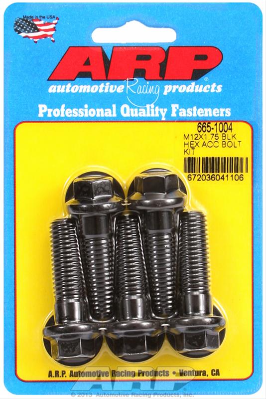 ARP M12 x 1.75 x 40 Hex Black Oxide Bolts (5/pkg) thumbnail 2