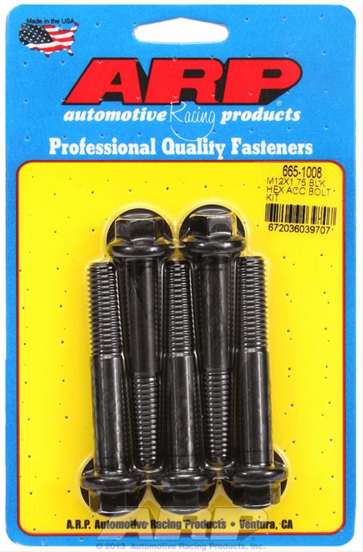 ARP M12 x 1.75 x 70 Hex Black Oxide Bolts (5/pkg) thumbnail 2