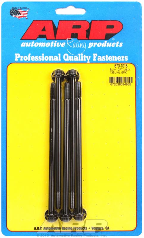ARP M6 x 1.00 x 135 12pt black oxide bolts thumbnail 2