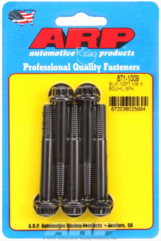 ARP M8 x 1.25 x 60 12pt Black Oxide Bolts thumbnail 2