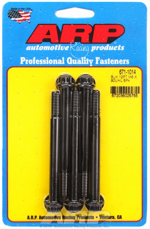 ARP M8 x 1.25 x 90 12pt black oxide bolts thumbnail 2