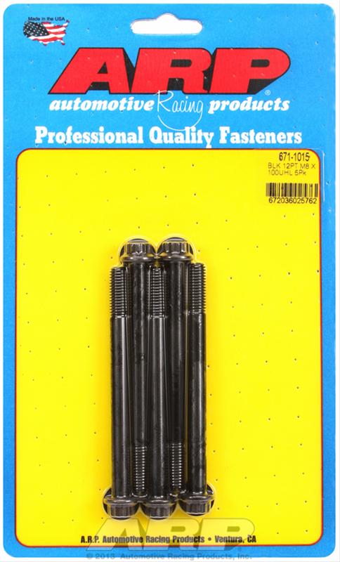 ARP M8 x 1.25 x 100 12pt Black Oxide Bolts (5/pkg) thumbnail 2