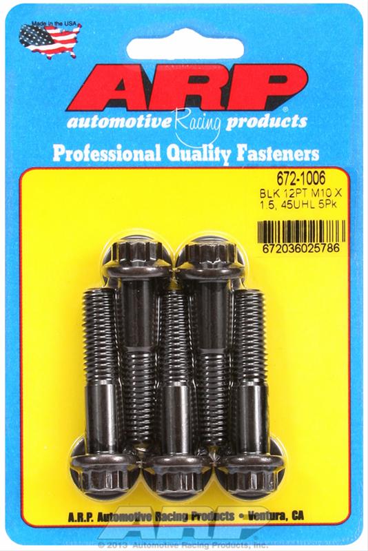 ARP M10 x 1.50 x 45 12pt black oxide bolts thumbnail 2