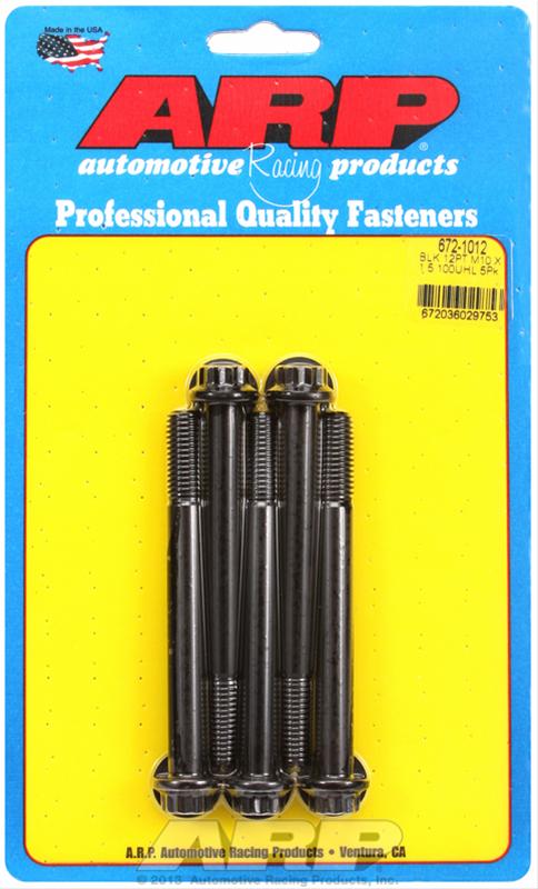 ARP M10 x 1.50 x 100 12pt Black Oxide Bolts (5/pkg) thumbnail 2