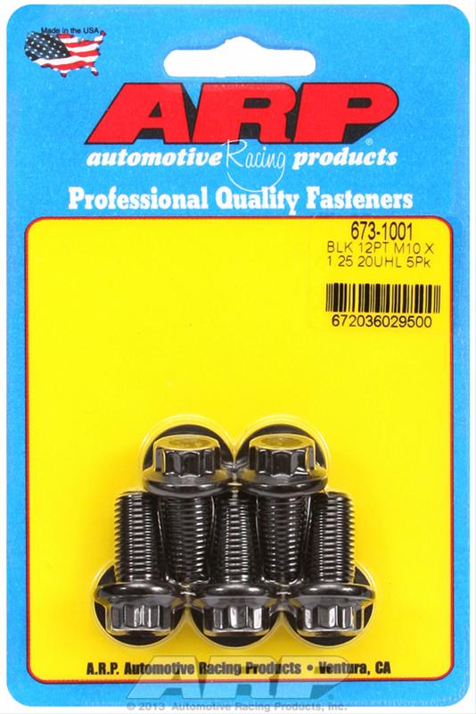 ARP M10 x 1.25 x 20 12pt Black Oxide Bolts (5/pkg) thumbnail 2