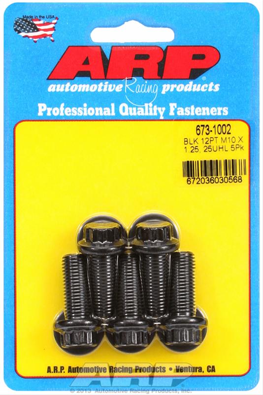 ARP M10 x 1.25 x 25 12pt Black Oxide Bolts (5/pkg) thumbnail 2