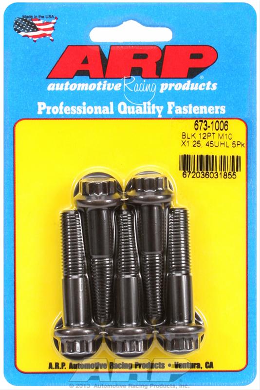 ARP M10 x 1.25 x 45 12pt Black Oxide Bolts (5/pkg) thumbnail 2