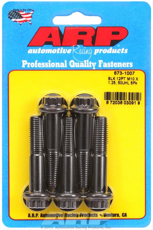 ARP M10 x 1.25 x 50 12pt Black Oxide Bolts (5/pkg) thumbnail 2