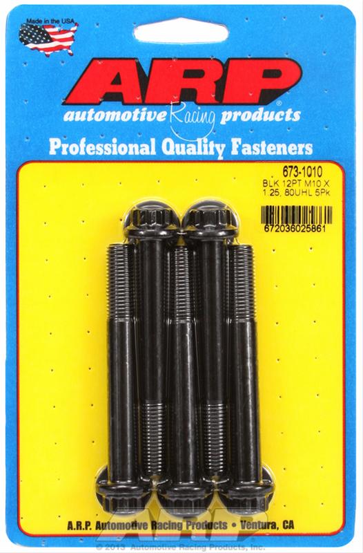 ARP M10 x 1.25 x 80 12pt Black Oxide Bolts (5/pkg) thumbnail 2