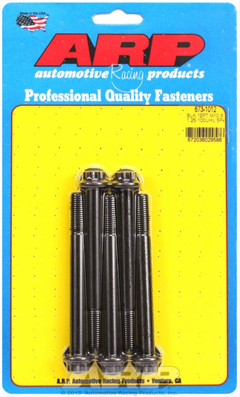ARP M10 x 1.25 x 100 12pt Black Oxide Bolts thumbnail 2