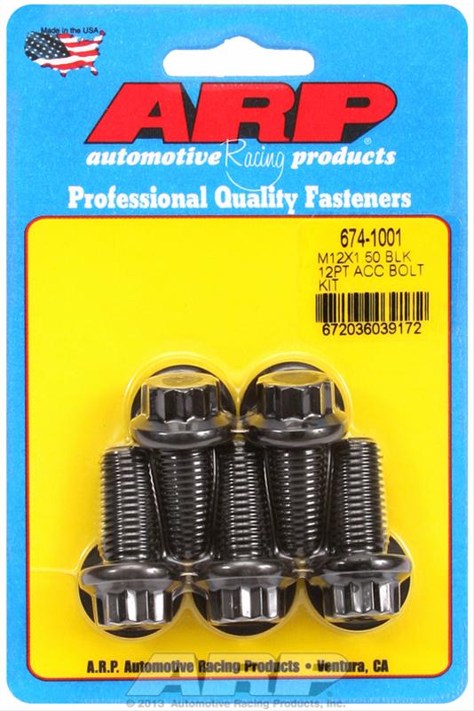 ARP M12 x 1.50 x 25 12pt Black Oxide Bolts (5/pkg) thumbnail 2