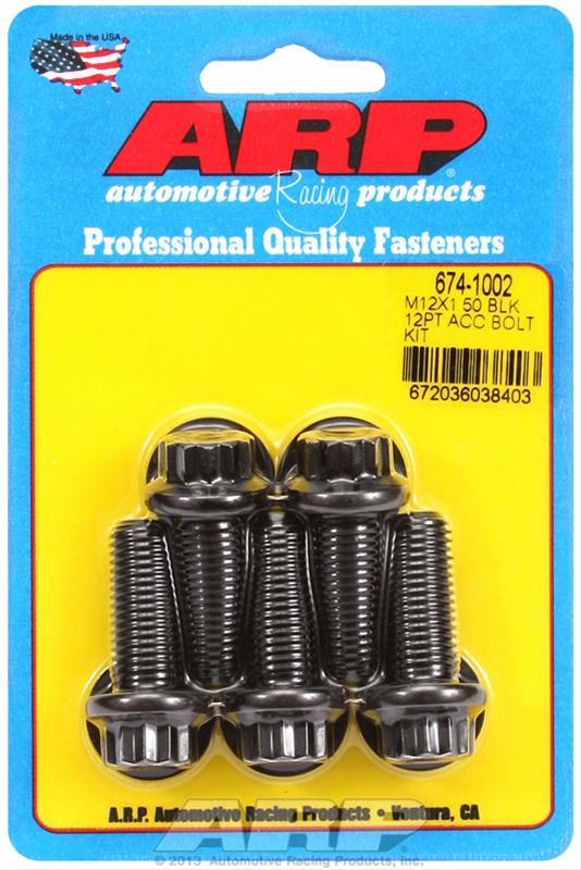 ARP M12 x 1.50 x 30 12pt Black Oxide Bolts (5/pkg) thumbnail 2
