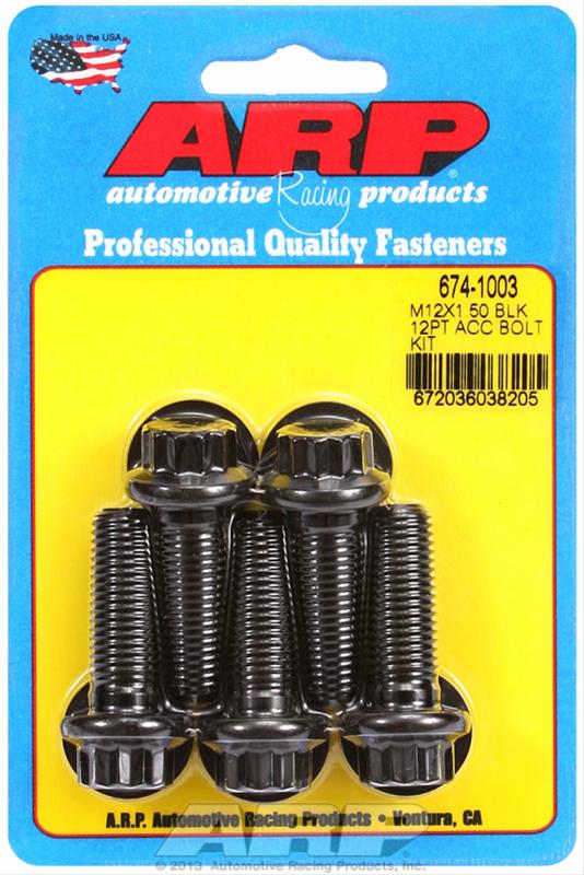 ARP M12 x 1.50 x 35 12pt black oxide bolts thumbnail 2