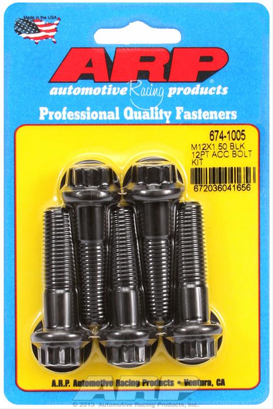 ARP M12 x 1.50 x 45 12pt black oxide bolts thumbnail 2