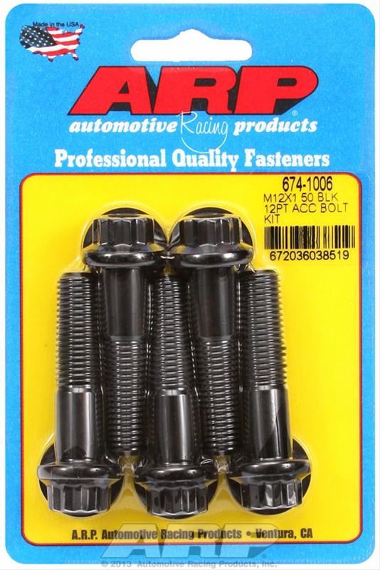 ARP M12 x 1.50 x 50 12pt Black Oxide Bolts (5/pkg) thumbnail 2