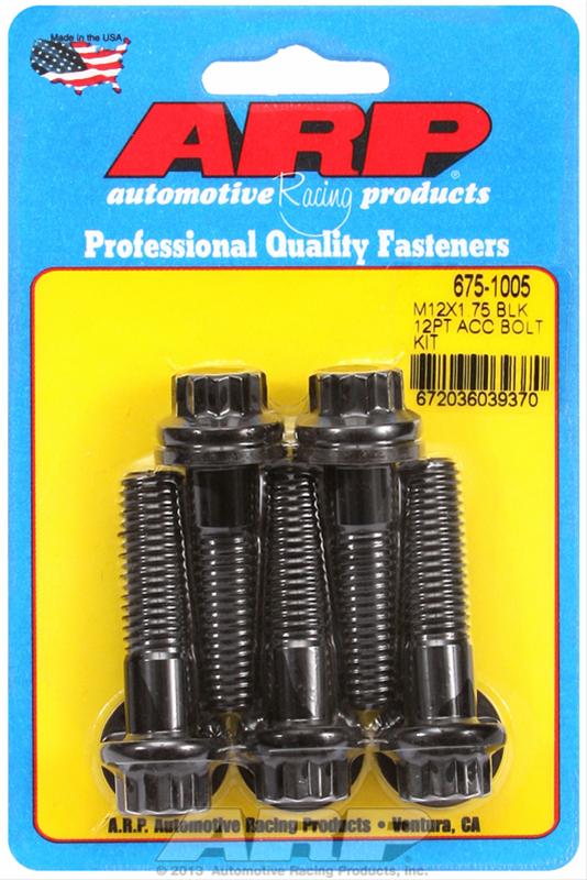 ARP M12 x 1.75 x 45 12pt black oxide bolts thumbnail 2