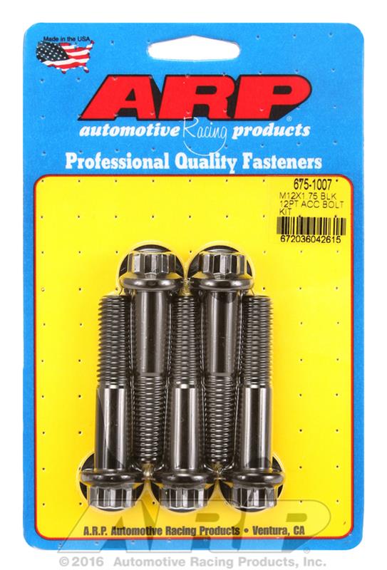 ARP M12 x 1.75 x 60 12pt Black Oxide Bolts (5/pkg) thumbnail 2