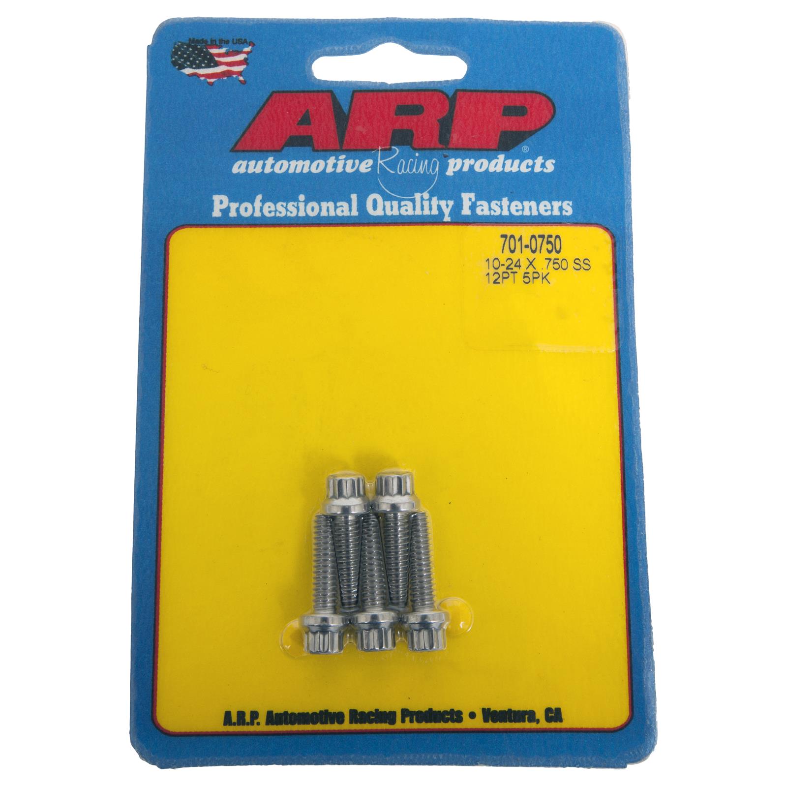 ARP 10-24 x .750 12pt SS Bolts (Pack of 5)