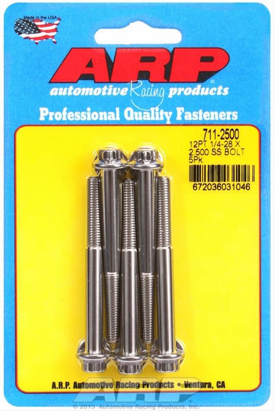 ARP 1/4-28 x 2.500 12pt SS bolts (Pack of 5) thumbnail 2