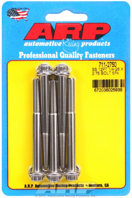 ARP 1/4-28 x 2.750 12pt SS bolts thumbnail 2