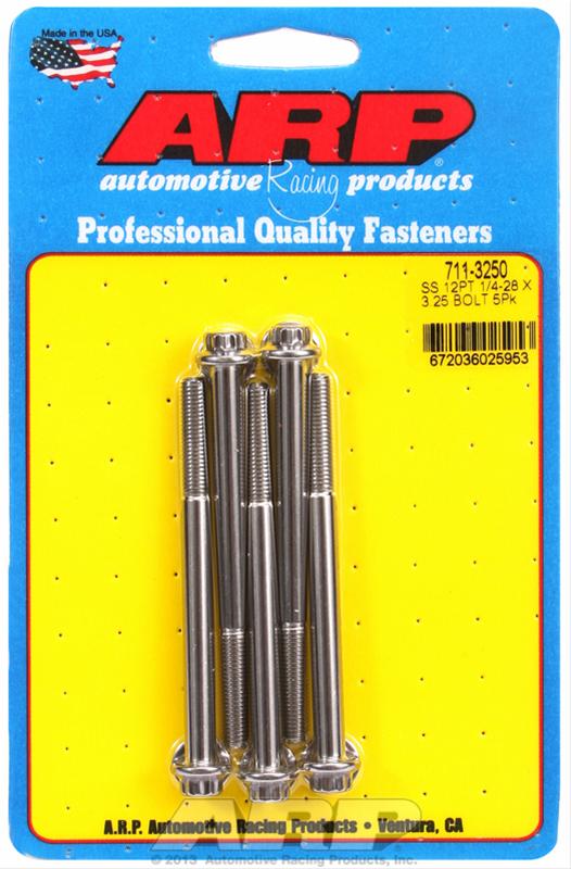 ARP 1/4-28 x 3.250 12pt SS bolts thumbnail 2