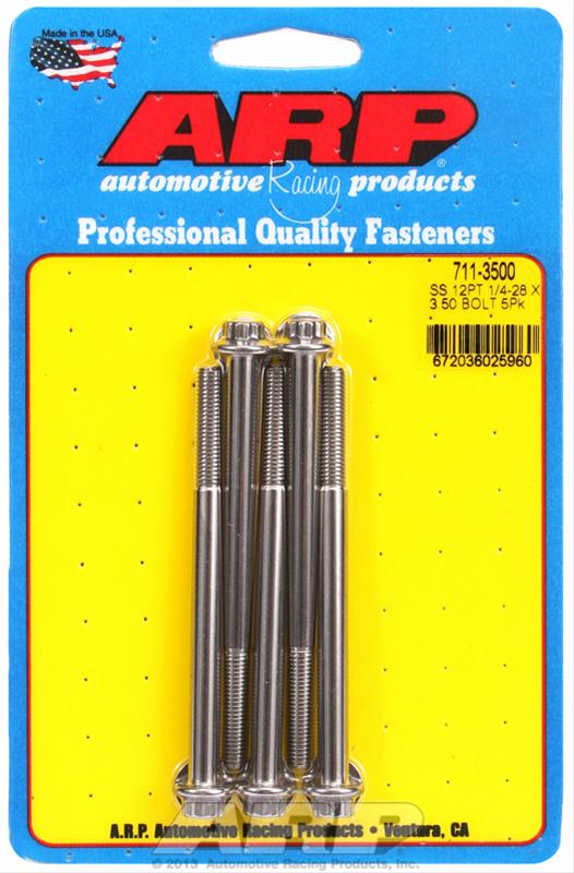 ARP 1/4-28 x 3.500 12pt SS bolts thumbnail 2