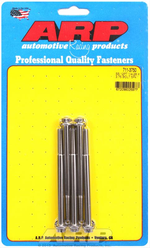 ARP 1/4-28 x 3.750 12pt SS bolts thumbnail 2