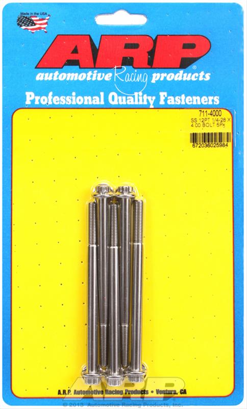 ARP 1/4-28 x 4.000 12pt SS bolts thumbnail 2