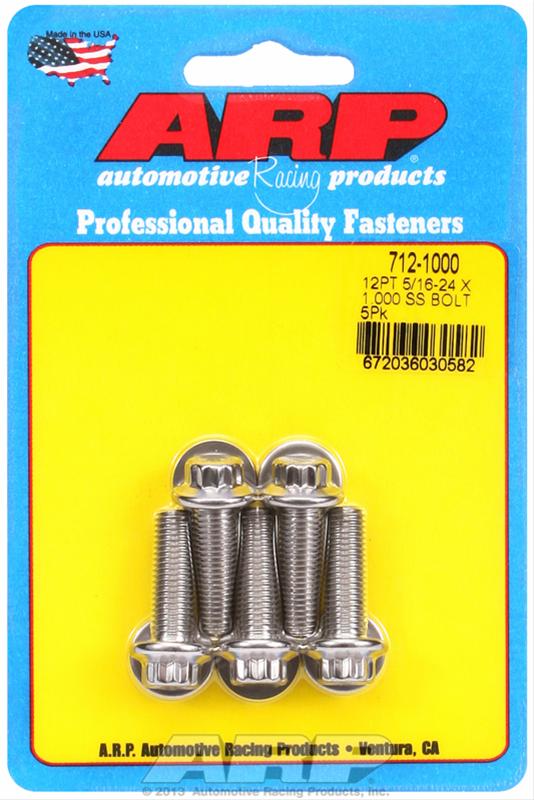 ARP 5/16in-24 x 1.000 12pt SS Bolts (5/pkg) thumbnail 2