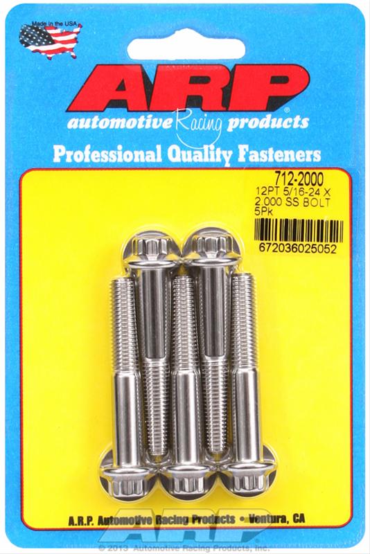 ARP 5/16in-24 x 2.000 12pt SS Bolts (5/pkg) thumbnail 2