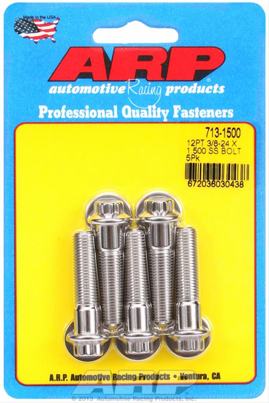 ARP 3/8in -24 x 1.500 12pt SS Bolts (5/pkg) thumbnail 2