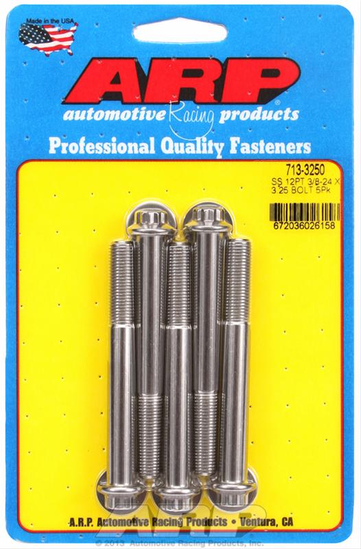 ARP 3/8in -24 x 3.250 12pt SS Bolts (5/pkg) thumbnail 2