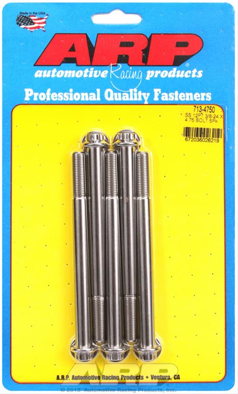 ARP 3/8-24 x 4.750 12pt SS bolts thumbnail 2