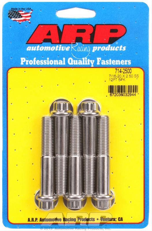 ARP 7/16-20 x 2.500 12pt SS bolts thumbnail 2