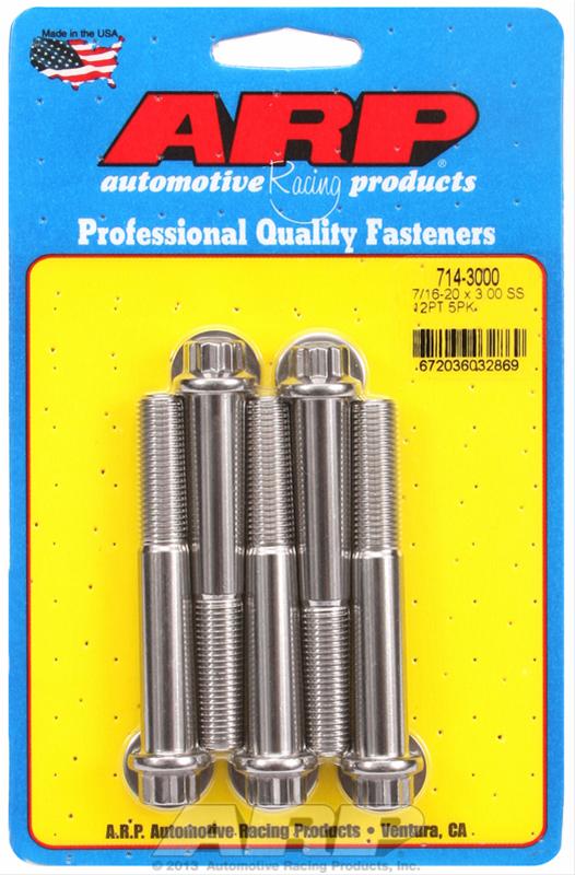 ARP 7/16in - 20 x 3.000in UHL 12pt SS Bolt Kit thumbnail 2